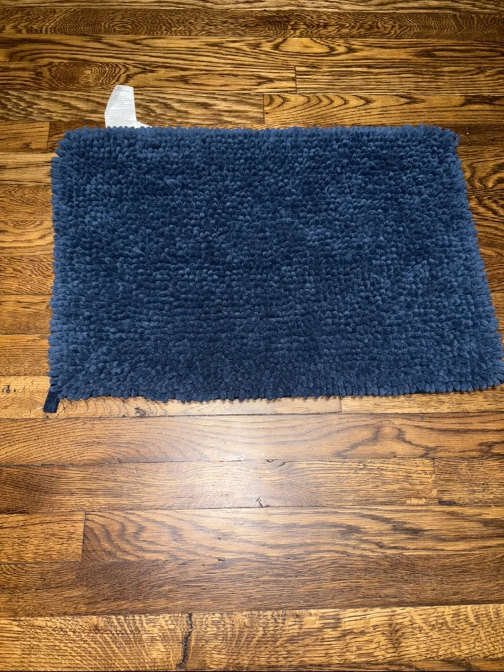 Plush Navy Shag Bath Mat 17x24